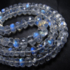 16 inches Truly Amazing AAAAA - High Quality Rainbow Moonstone Micro Faceted Rondell Beads Huge size 6 - 3 mm Full Flashy and Nice clear